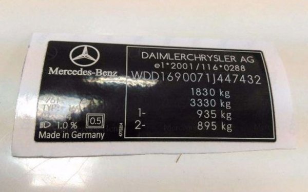 Мерседес w140 маркировочные таблички
