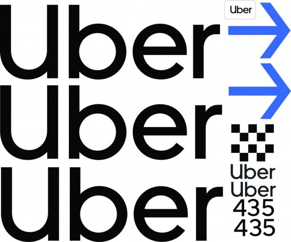 Uber такси наклейка