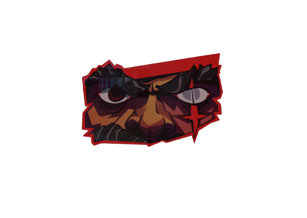 Как выглядит наклейка красная ярость металлическая