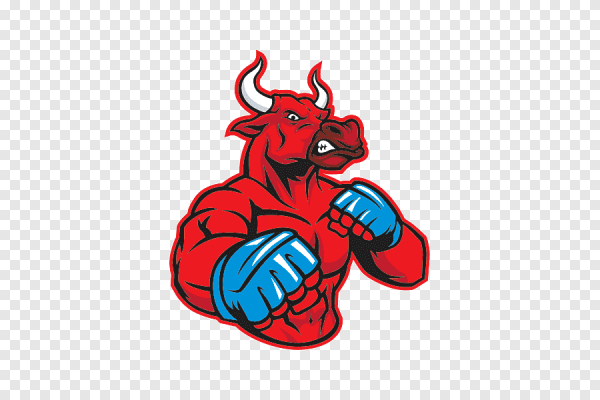 Бык в боксерских перчатках