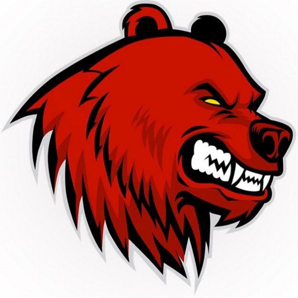 Красный медведь на аву