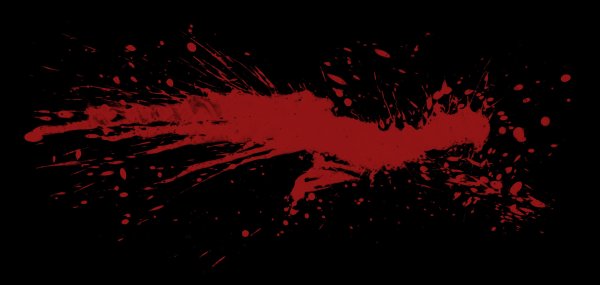 Брызги крови на черном фоне