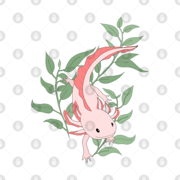 Аксолотль, Стикеры, аксолотль.