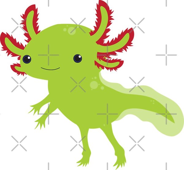 Стикеры аксолотль