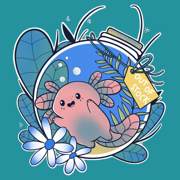 Аксолотль арт наклейки