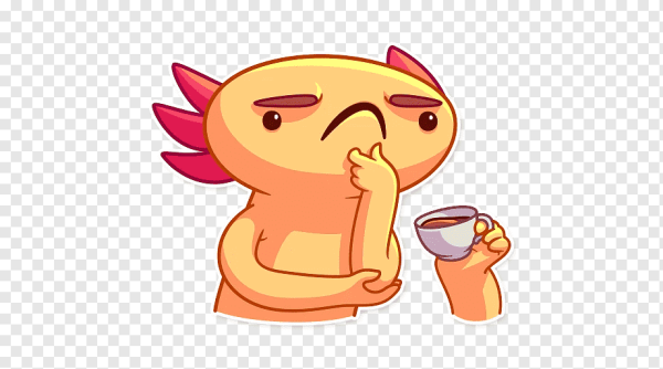 Стикеры аксолотль