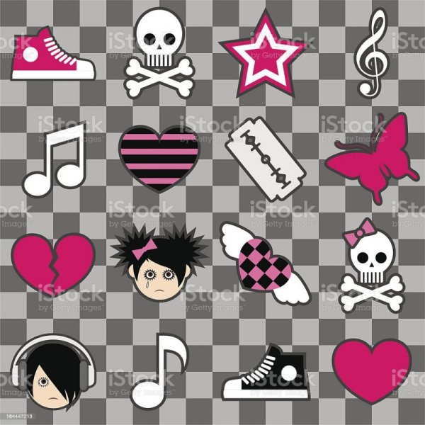 Наклейки эмо стиль