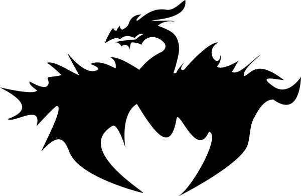 Китайский дракон силуэт