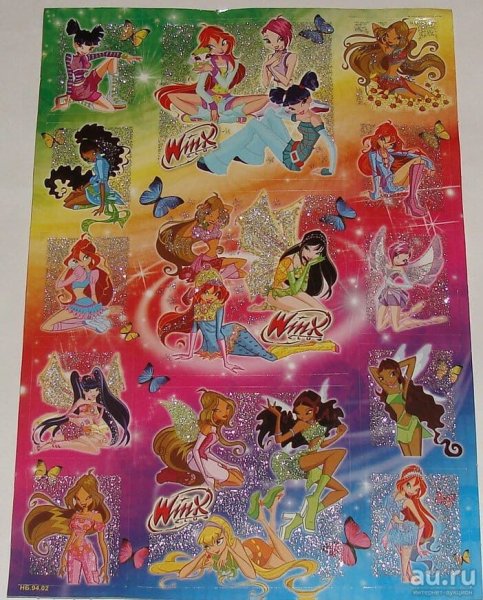 Наклейки Винкс 2007