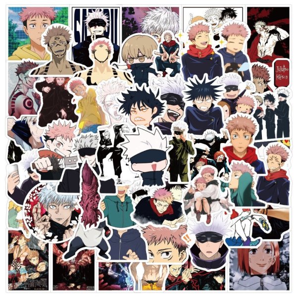 Наклейки аниме магическая битва