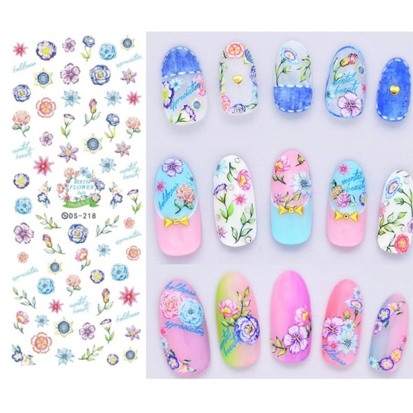 Наклейки для ногтей «цветы»