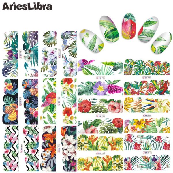 Летние наклейки на ногти