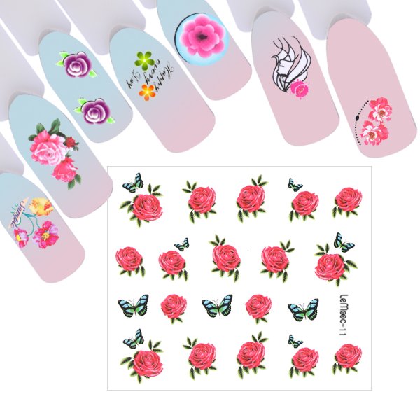 Наклеиваем на ногти наклейки