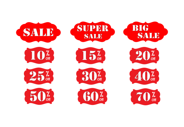 Наклейка скидка