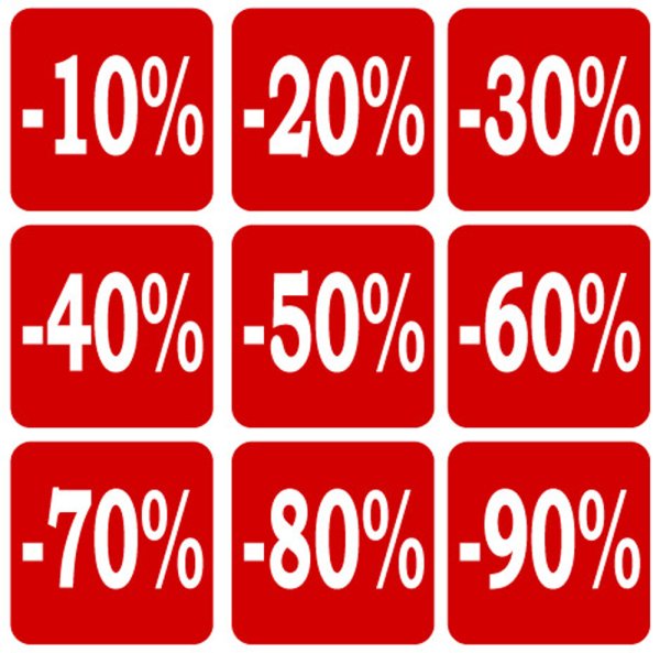 Наклейка скидка