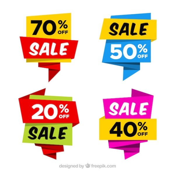 Стикер скидка для печати