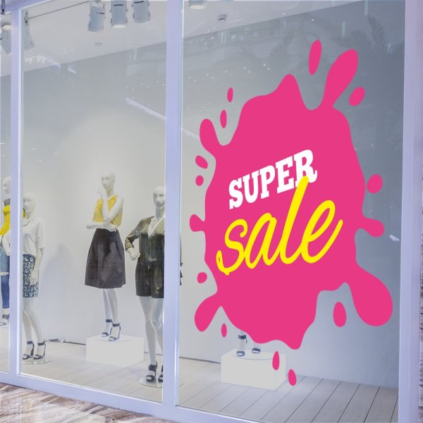 Наклейки на витрину магазина