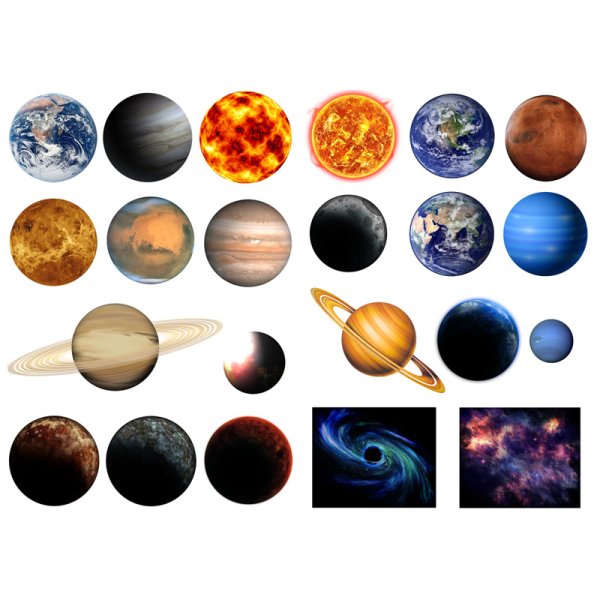 Наклейки космос планеты