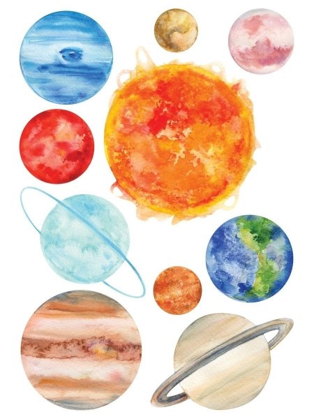 Планеты акварелью