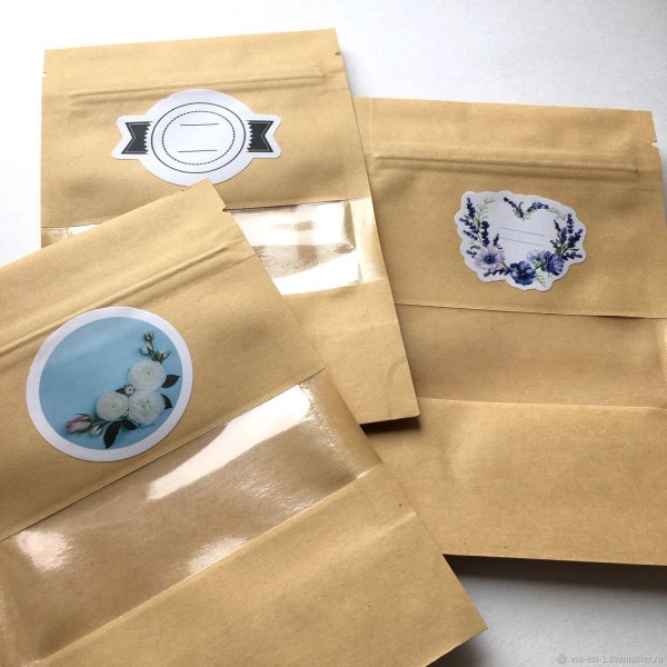 Наклейки для КРАФТОВЫХ пакетов