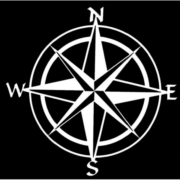 Стикер на авто компас