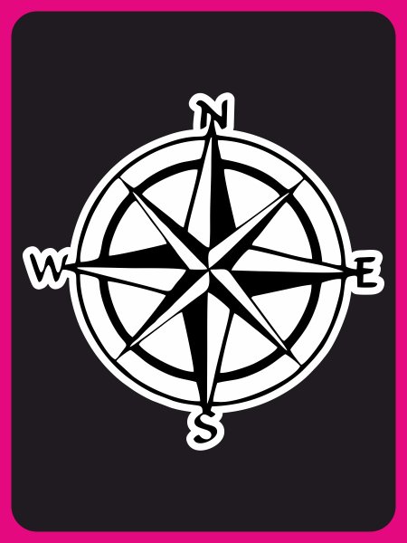 Наклейка роза ветров