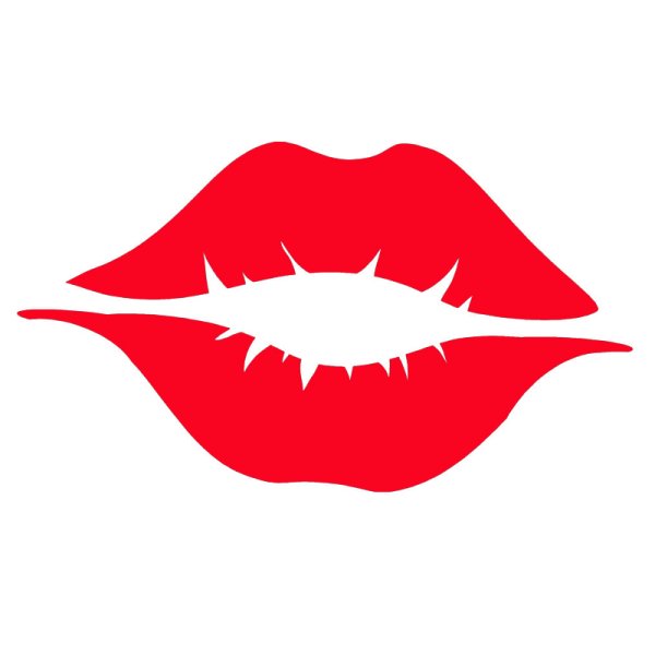 Раскраска стикер губы