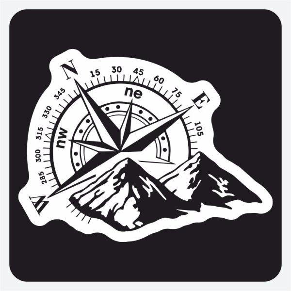 Наклейка роза ветров