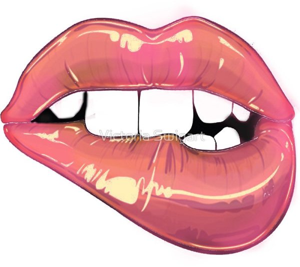 Стикеры для распечатки губы