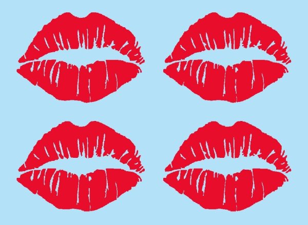 Наклейки губы