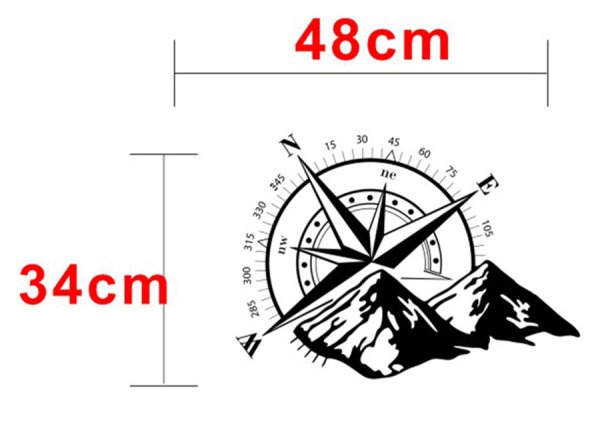 Компас роза ветров наклейка