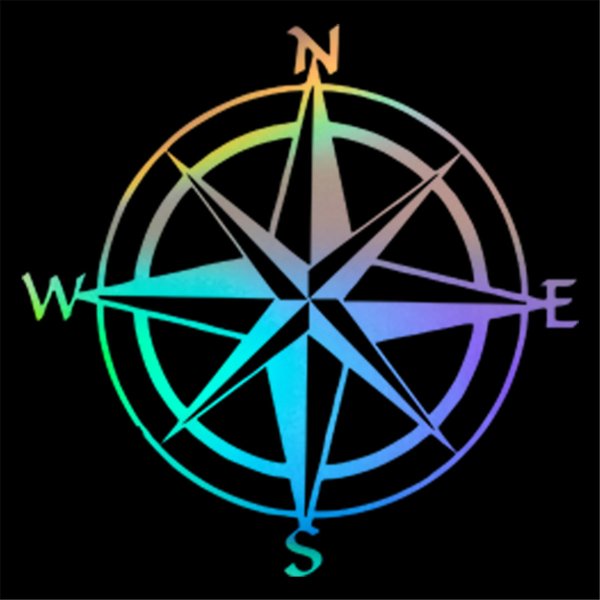 Наклейка на авто компас роза ветров