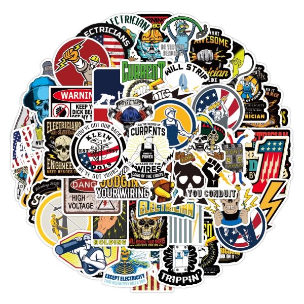 Стикеры наклейки электрика