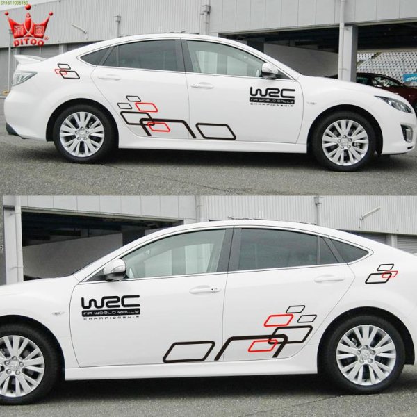 Наклейки на авто сбоку Mazda 3