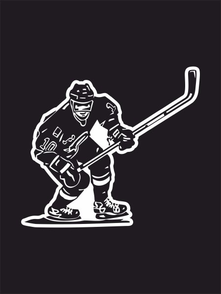 Наклейка хоккеиста на машину