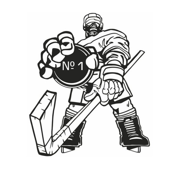 Наклейка хоккеист