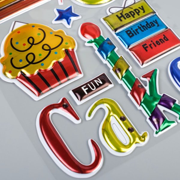 Наклейки выпуклые пластиковые