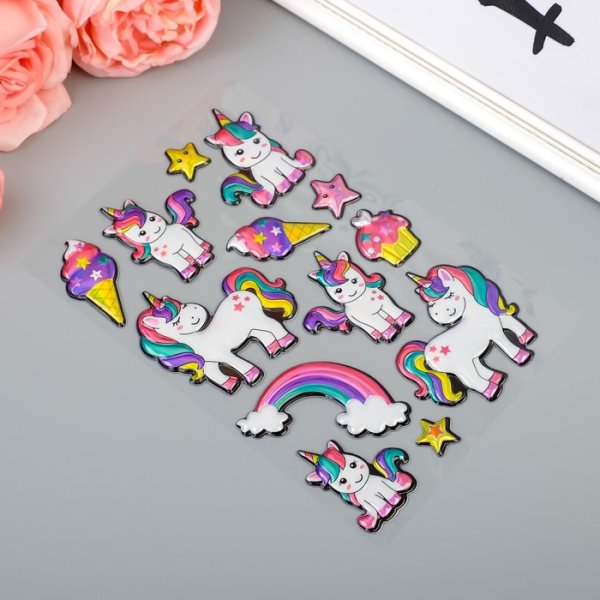 Наклейки милые выпуклые