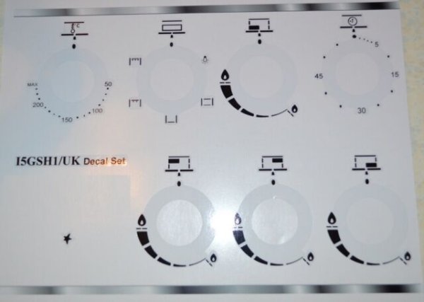 Наклейки на плиту газовую Indesit k1g20