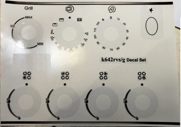 Наклейки на передняя панель на плиту Индезит k3g1/fr