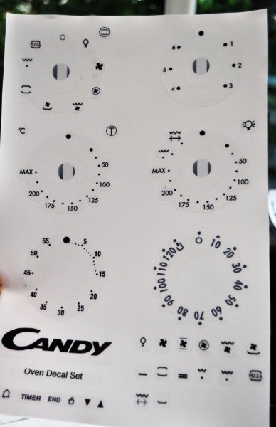 Наклейки на электроплиту Индезит