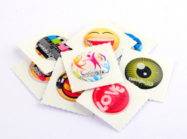 Выпуклые наклейки Стикеры