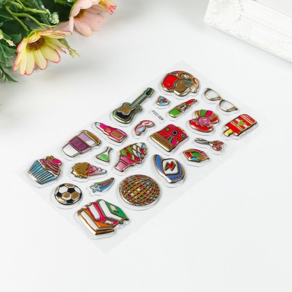 Выпуклые наклейки на телефон