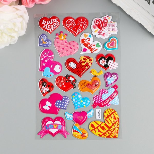 Наклейки "сердечки"