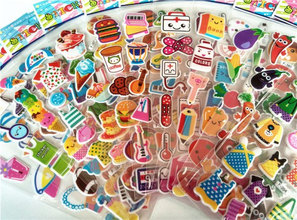 Наклейки объёмные