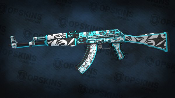 Голубой АК 47 В КС го