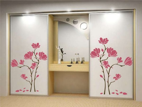 Наклейки на зеркало шкафа-купе