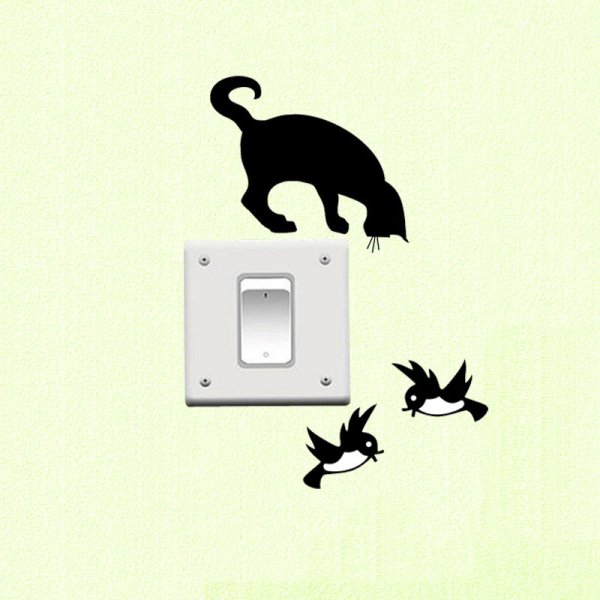 Наклейки на выключатели и розетки