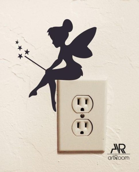 Наклейки на выключатели и розетки