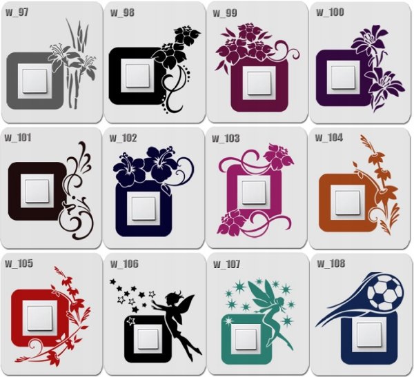 Наклейки под розетки и выключатели